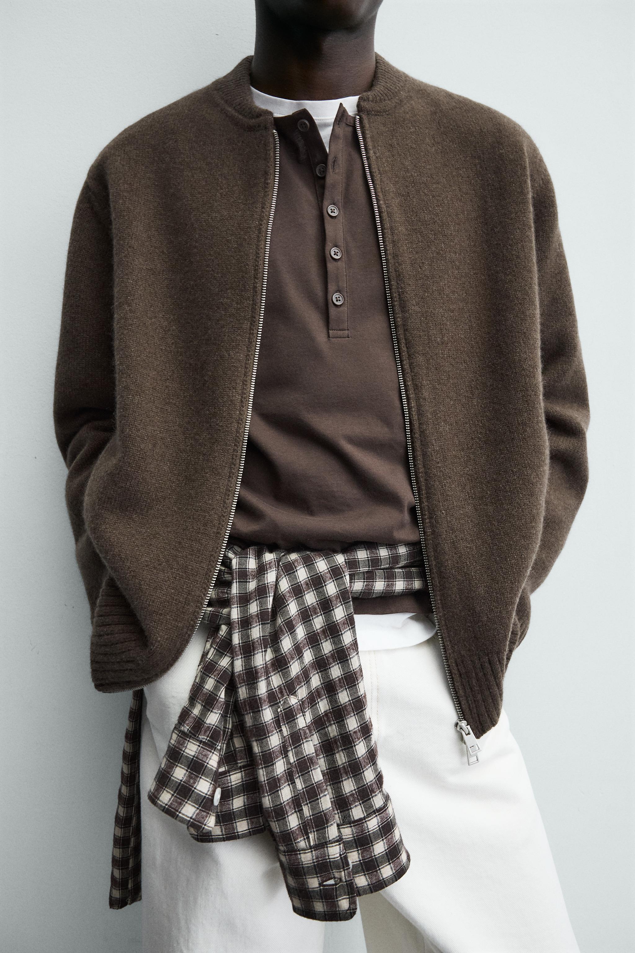 100% WOOL ZIP-UP JACKET